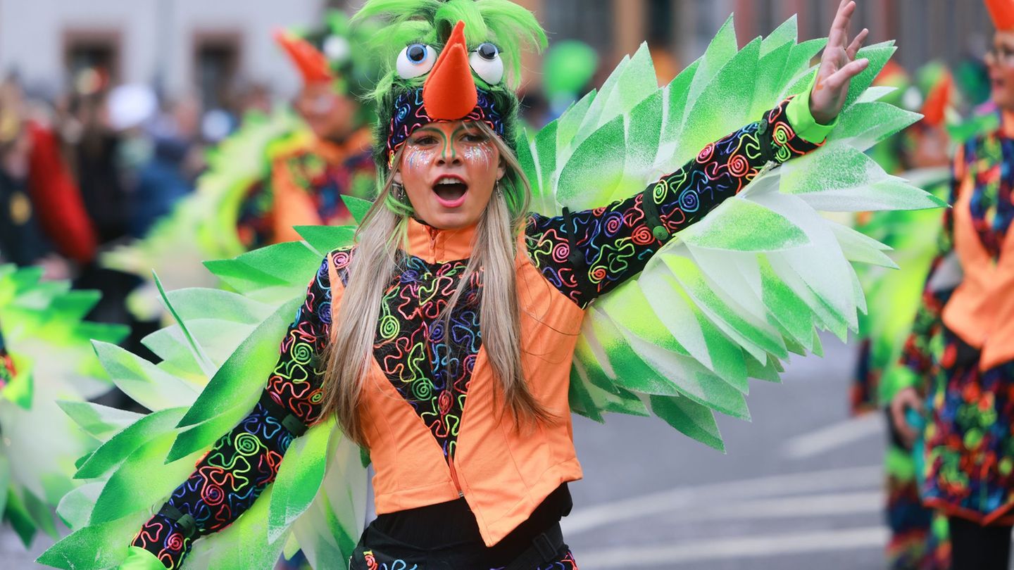 Der Faschingsumzug zieht am Samstag durch Wasungen in Südthüringen (Archivbild) Foto: Michael Reichel/dpa