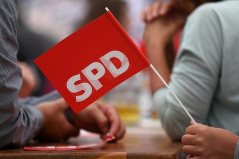 SPD-Fähnchen