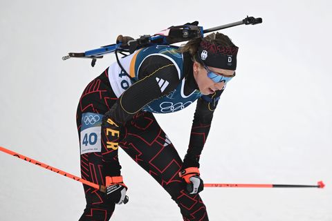 Franziska Preuß verpasst die ersehnte Einzelmedaille. Foto: Hendrik Schmidt/dpa
