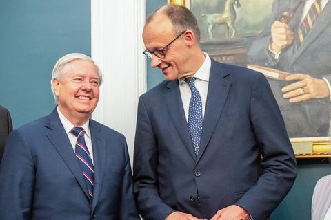 Lindsey Graham mit Friedrich Merz