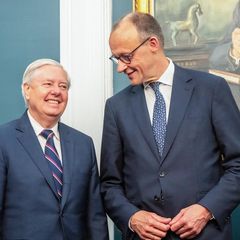 Lindsey Graham mit Friedrich Merz