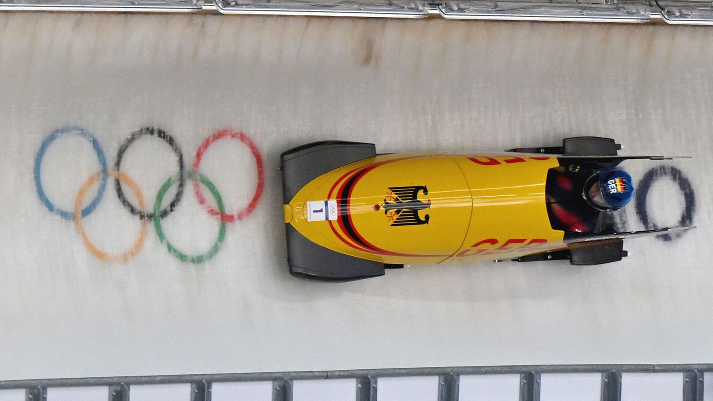 Laura Nolte startete mit Bahnrekord ins Monobob-Rennen. Foto: Robert Michael/dpa