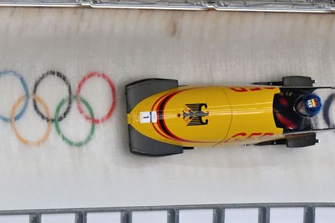 Laura Nolte startete mit Bahnrekord ins Monobob-Rennen. Foto: Robert Michael/dpa