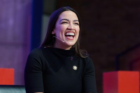 US-Politikerin Alexandria Ocasio-Cortez bei einem Auftritt in Berlin