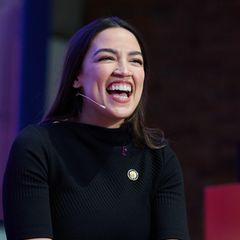 US-Politikerin Alexandria Ocasio-Cortez bei einem Auftritt in Berlin