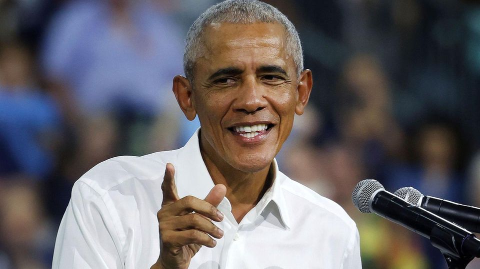 Barack Obama und seine Frau auf Affenkörpern