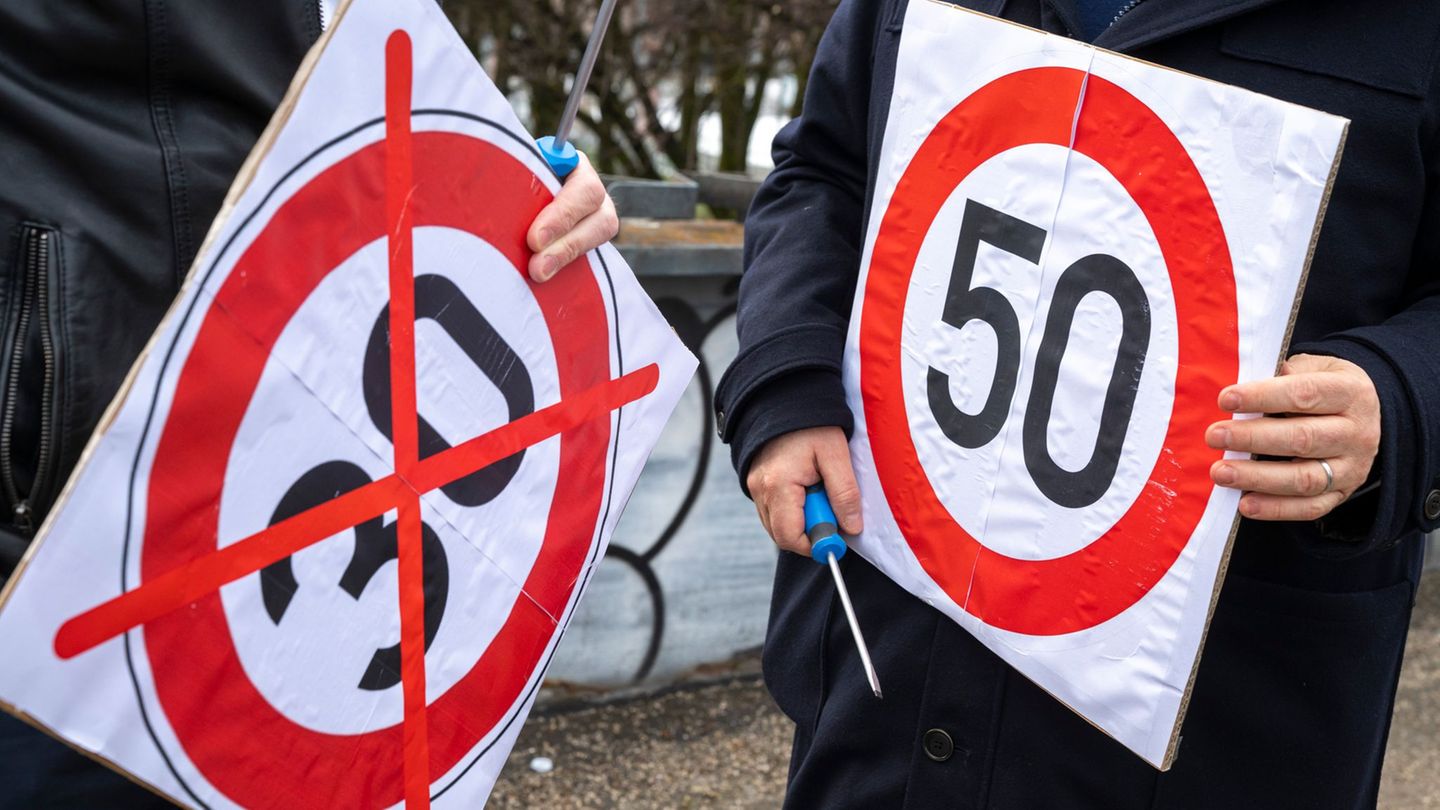 Nur wenige Wochen galt auf der Landshuter Allee wieder Tempo 50. (Archivbild) Foto: Peter Kneffel/dpa