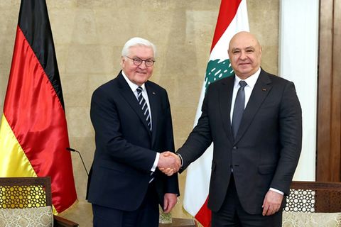Steinmeier mit dem libanesischen Präsidenten Joseph Aoun