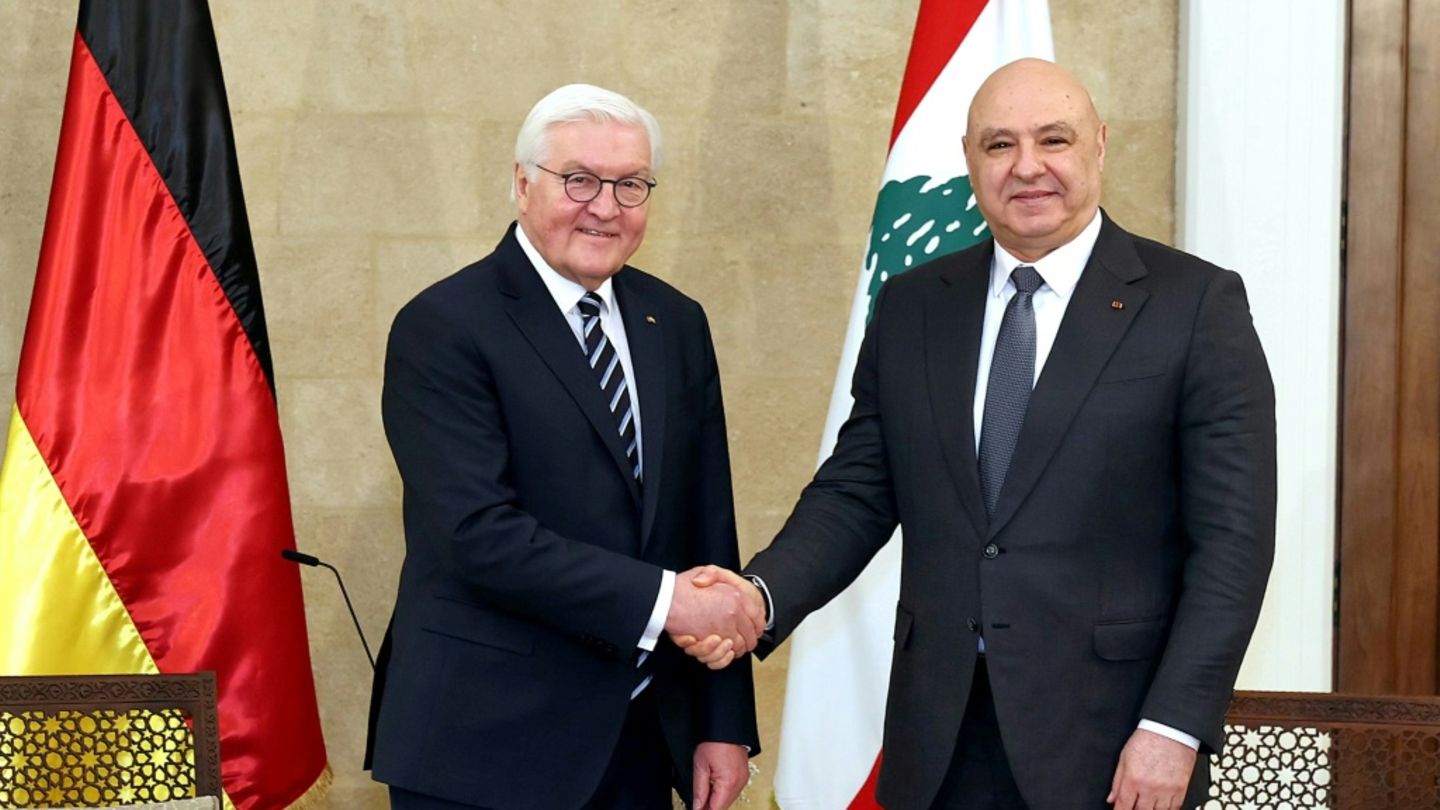 Steinmeier mit dem libanesischen Präsidenten Joseph Aoun