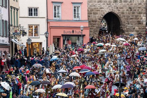 Einen Narren kann nichts erschüttern - auch nicht Kälte. Foto: Silas Stein/dpa