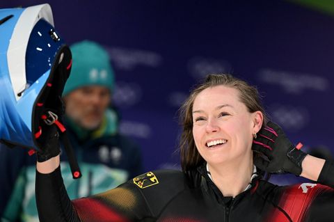 Laura Nolte (Deutschland) im Ziel