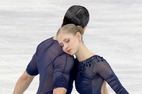 Deutsche Eiskünstläufer Minerva Hase und Nikita Volodin