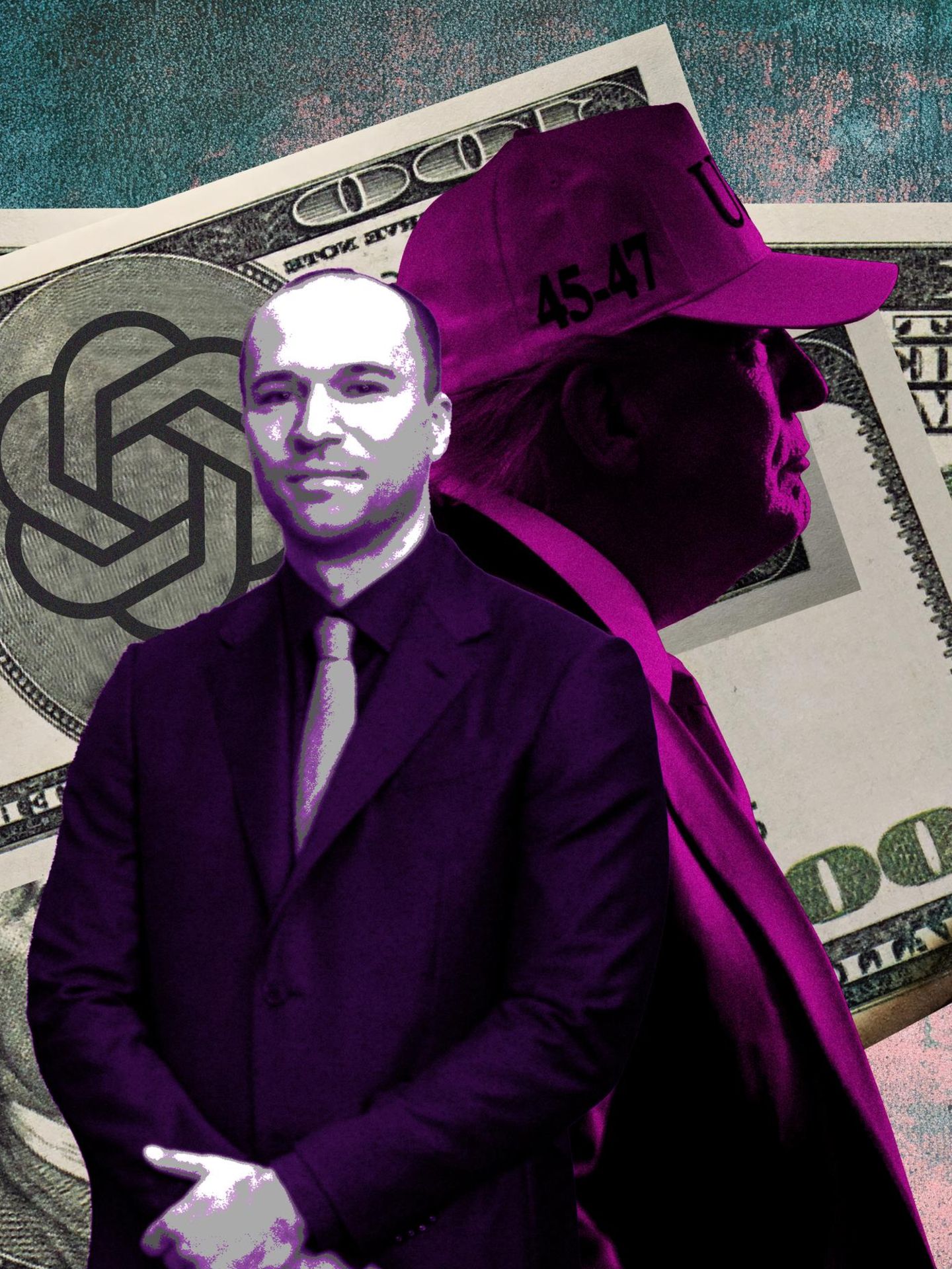 Montage zu Trump und Open AI