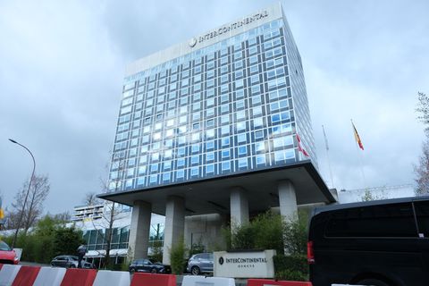 Die Verhandlungen finden in einem Genfer Hotel statt. Foto: Ma Ruxuan/XinHua/dpa