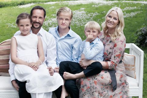 Norwegen: Mette-Marit und Maris Borg Hoiby mit Familie