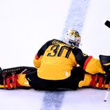 Der deutsche Eishockey-Torward bei den olympischen Winterspielen in Mailand