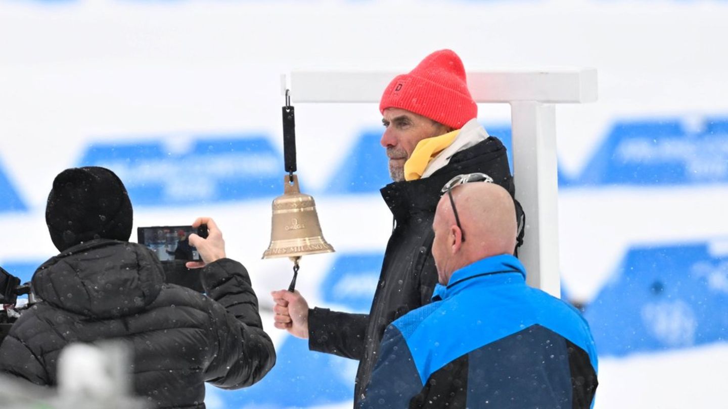 Jürgen Klopp durfte beim Biathlon die Glocke läuten.