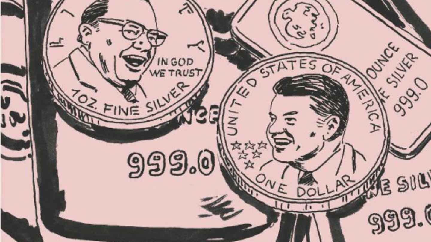 Illustration: Nelson Bunker und William Hunt: alles in Silber