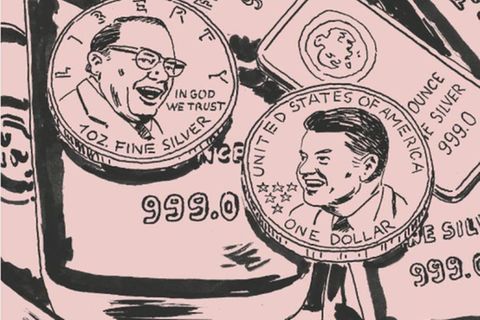 Illustration: Nelson Bunker und William Hunt: alles in Silber