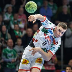 Manuel Zehnder gab gegen GOG sein Comeback für den SC Magdeburg. (Archivbild) Foto: Andreas Gora/dpa