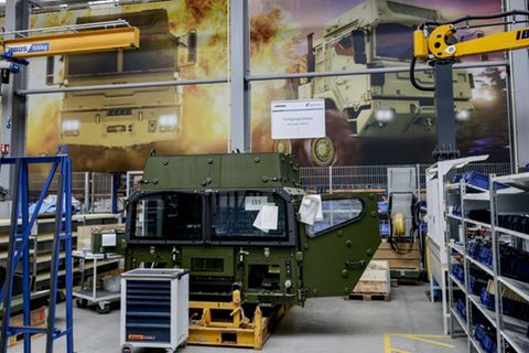 Produktion von Militärfahrzeugen in Unterlüß
