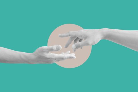 Illustration: Hände, die ineinandergreifen