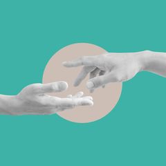 Illustration: Hände, die ineinandergreifen