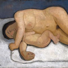 Liegend Mutter und Kind