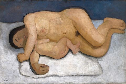 Liegend Mutter und Kind