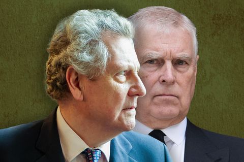 Collage aus Andrew Lownie und Prinz Andrew