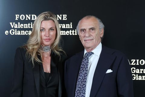 Nicole Junkermann mit ihrem Ehemann Ferdinando Brachetti Peretti 2025 in Rom