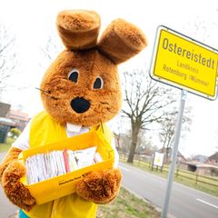 Ab Montag freut sich der Osterhase auf Briefe aus aller Welt. (Archivbild) Foto: Sina Schuldt/dpa