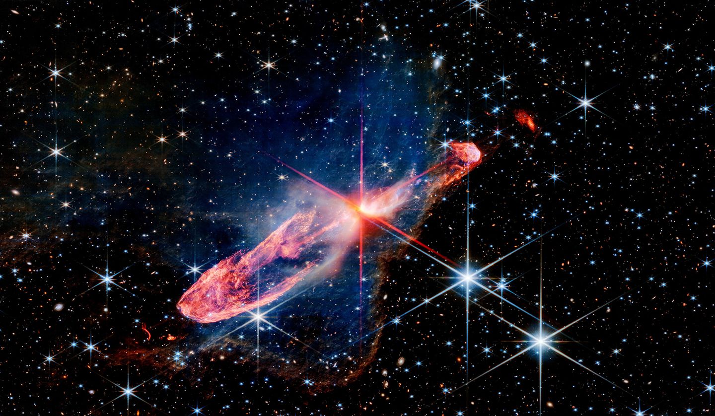 Eine bunte Wolke inmitten des Universums