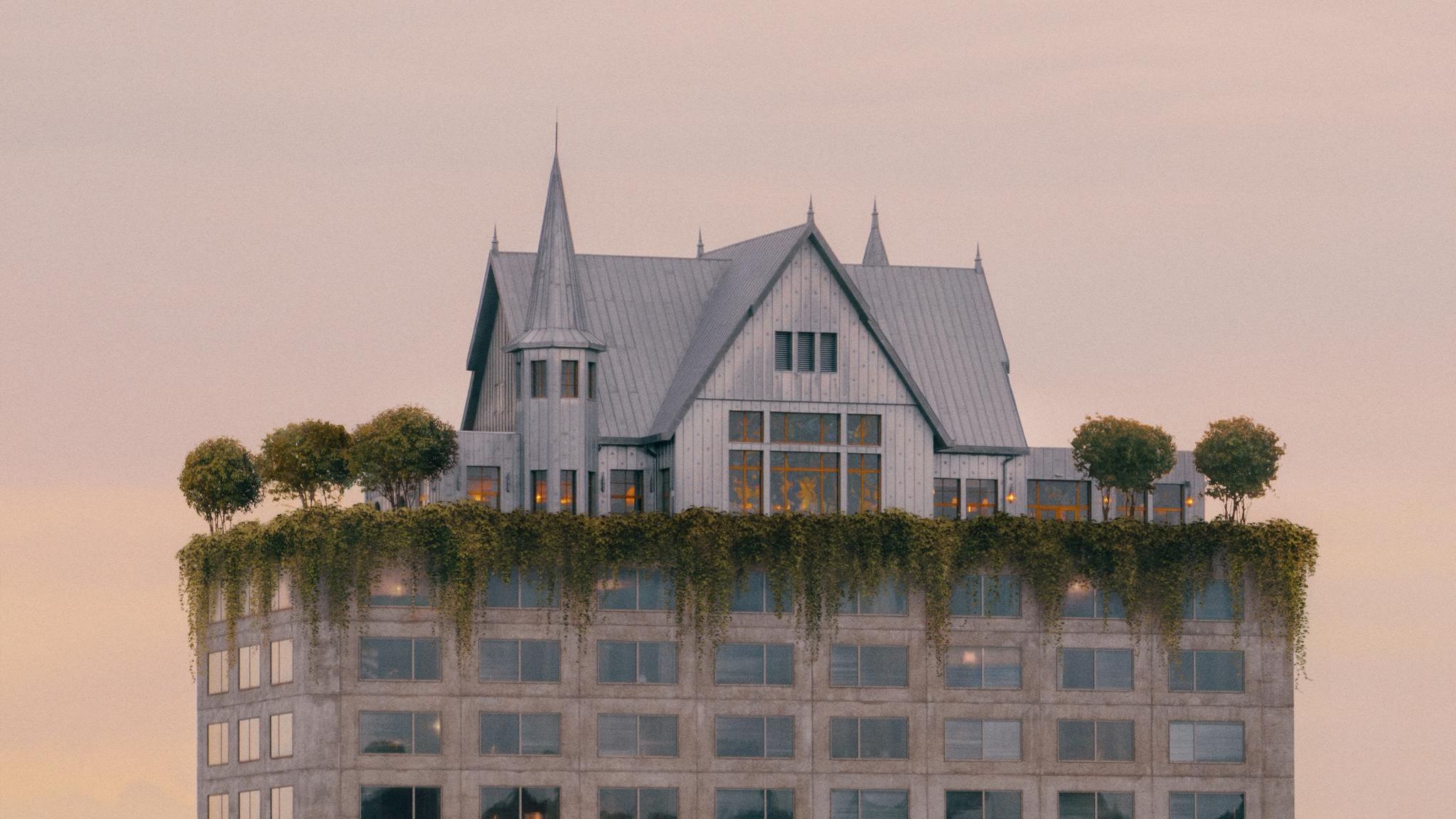Das Maison Heler auf einem Hotel in Metz, entworfen vom Designer und Architekten Philippe Starck