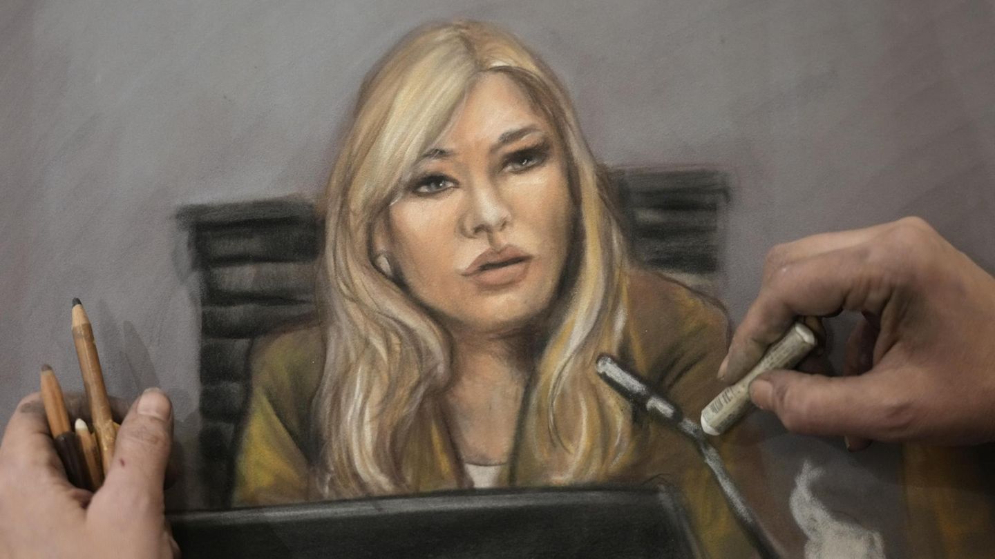 Die Gerichtszeichnung zeigt Nora Haukland, die Ex-Freundin Von Marius Borg Hoiby