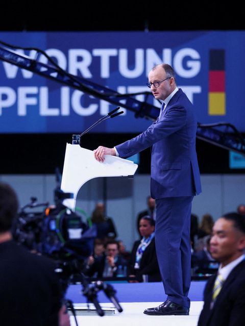 Merz während seiner Rede auf dem CDU-Parteitag.