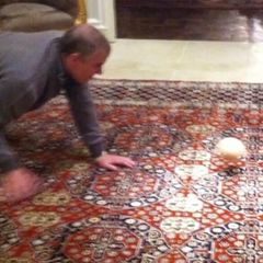 Der ehemalige Prinz Andrew spielt mit einem Kind mit einem obszönen Ball.