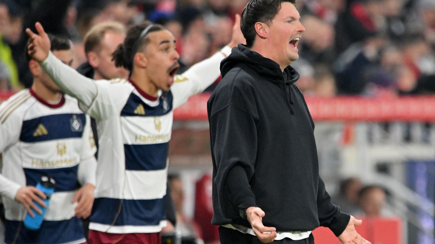 Haderte mit dem Schiedsrichter: HSV-Trainer Merlin Polzin. Foto: Torsten Silz/dpa