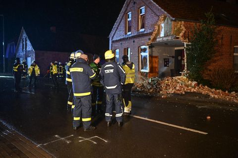 Das Haus in Weener (Kreis Leer) wurde stark beschädigt