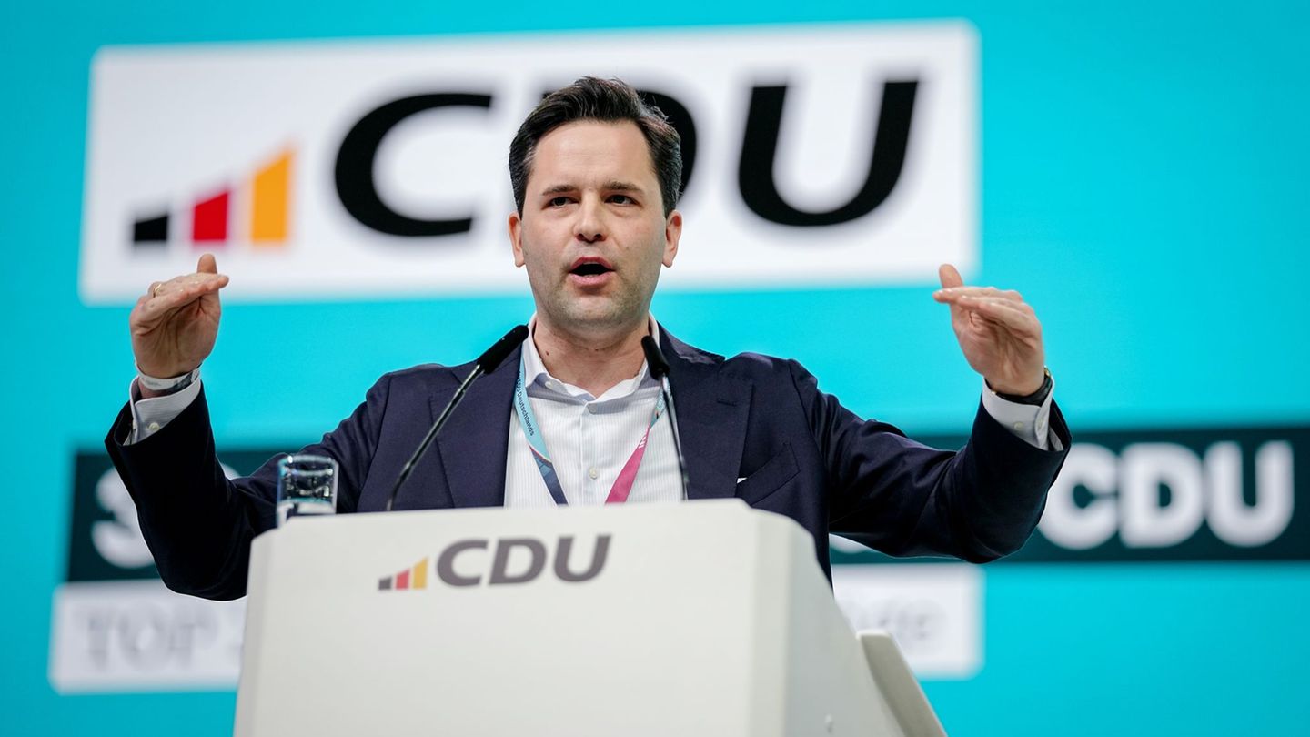 JU-Chef Johannes Winkel fordert vom CDU-Parteitag in Stuttgart Mut zu einem Beschluss für ein 20-Punkte-Reformpaket des Unions-N