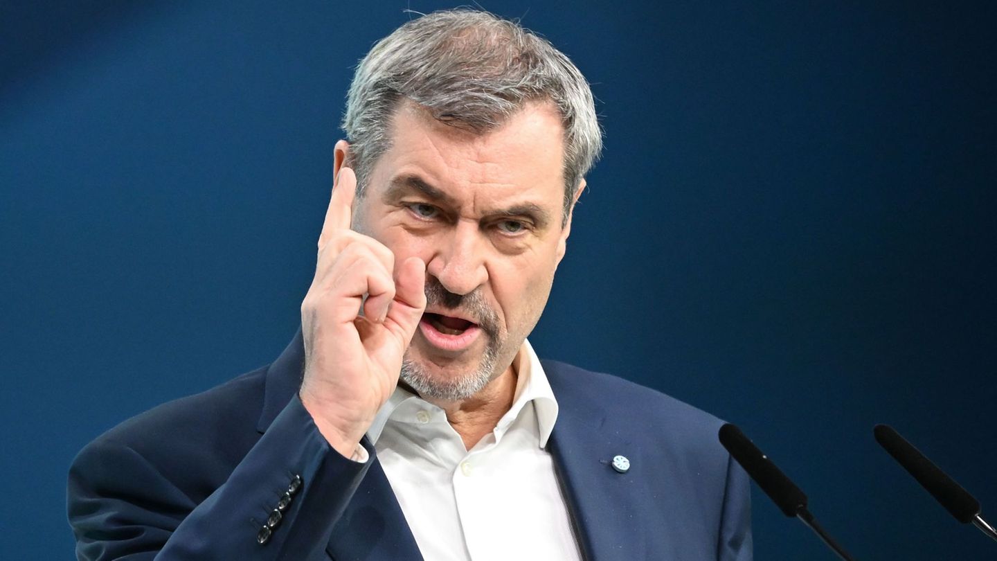 Söder war zu Gast bei der Schwesterpartei. Foto: Katharina Kausche/dpa