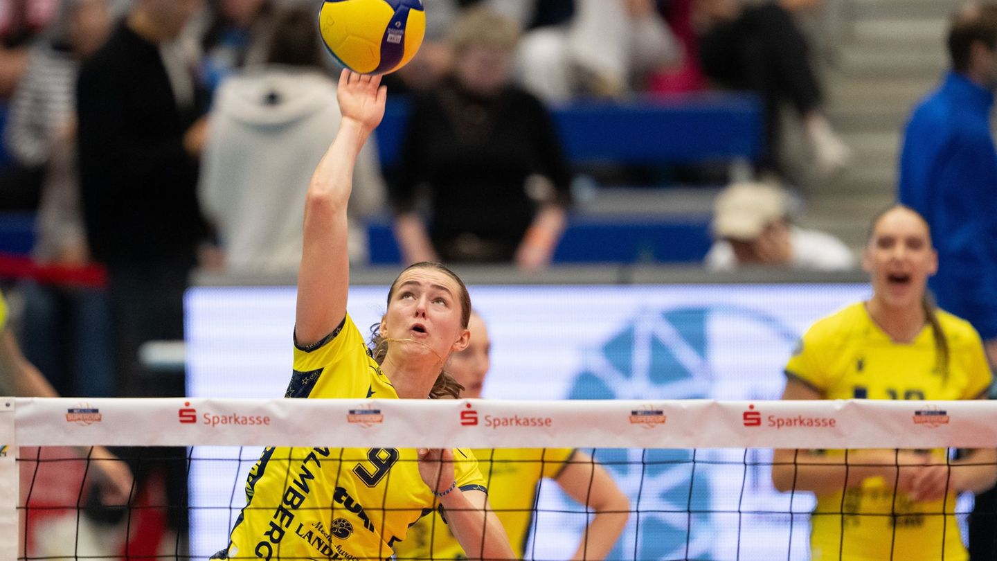 Schwerins Leana Grozer in Aktion. (Archivbild) Foto: Sebastian Kahnert/dpa