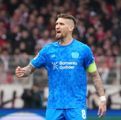 Robert Andrich machte gegen seinen Ex-Club Union Berlin einen spielentscheidenden Fehler. Foto: Soeren Stache/dpa