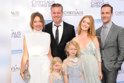 James und Kimberly Van Deer Beek (rechts) mit Eric Dane, Rebecca Gayheart und ihren Töchtern Billie und Georgia.