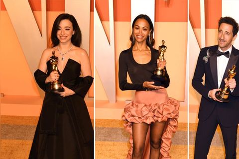 Stars wie die letztjährigen Oscar-Abräumer Mikey Madison (l.), Zoe Saldana und Adrien Brody werden sich sicherlich keine Sorge