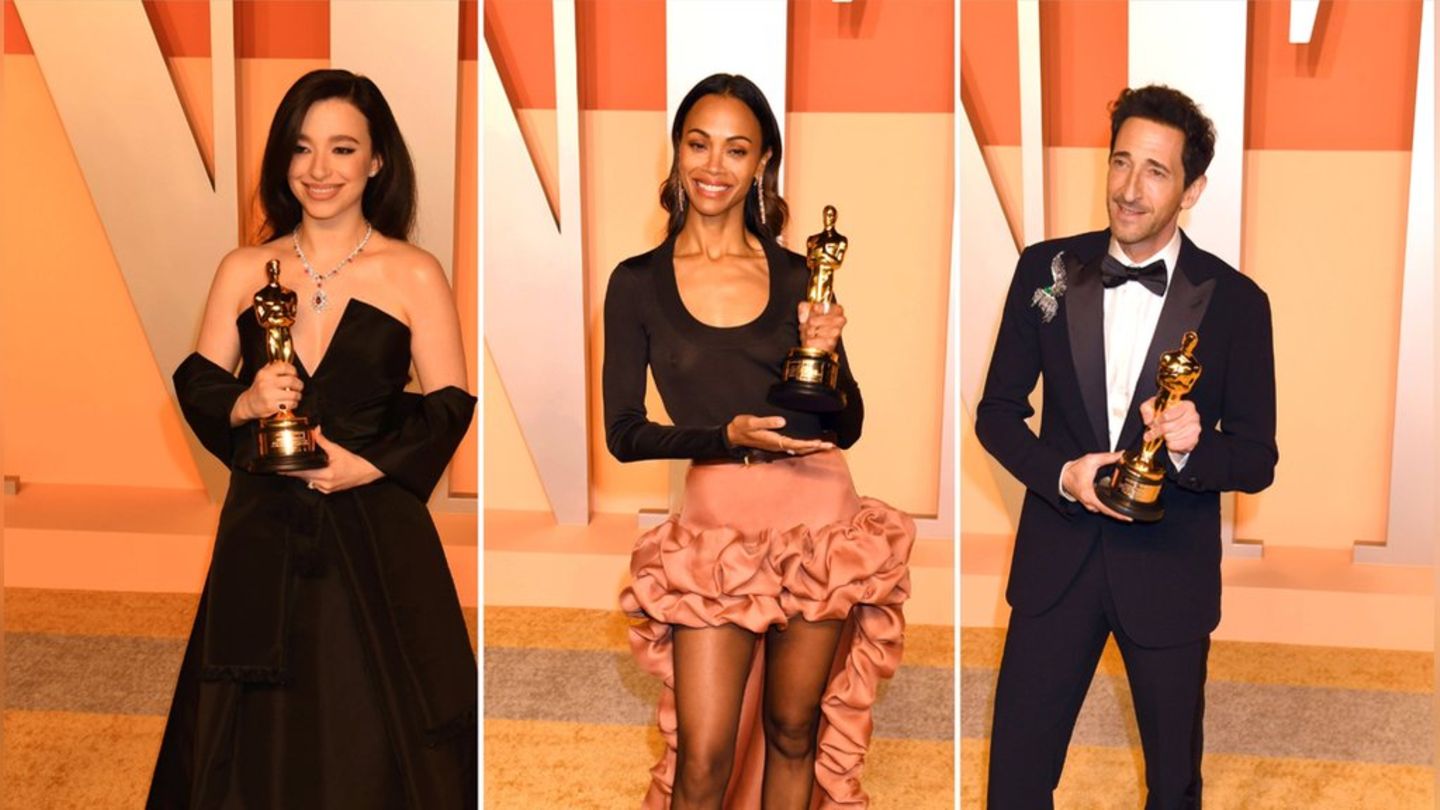Stars wie die letztjährigen Oscar-Abräumer Mikey Madison (l.), Zoe Saldana und Adrien Brody werden sich sicherlich keine Sorge