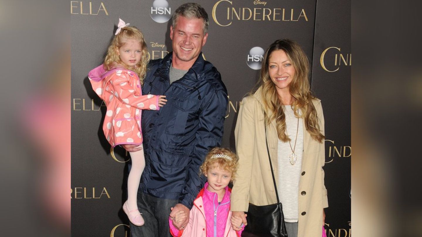 Eric Dane mit Ehefrau Rebecca Gayheart und den beiden Töchtern Billie und Georgie.