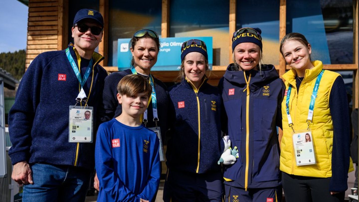 Olympia: Kronprinzessin Victoria am letzten Tag der Winterspiele mit ihrer Familie.