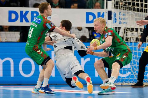 Waren beste Werfer beim Sieg des SC Magdeburg gegen GWD Minden: Omar Ingi Magnusson (l) und Magnus Saugstrup (r). (Archivbild) F