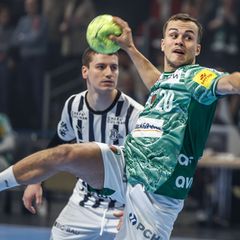 Tim Freihöfer war mit elf Toren bester Berliner Werfer. (Archivbild) Foto: Andreas Gora/dpa
